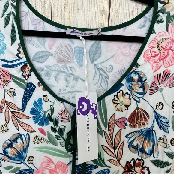 Queen Mum Maternity Floral Dress Sz M - Picture 3 of 6